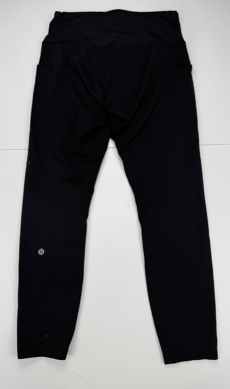Lululemon Wunder Train HR Tight Pockets 25" Womens 10 Black Leggings LW5EPS